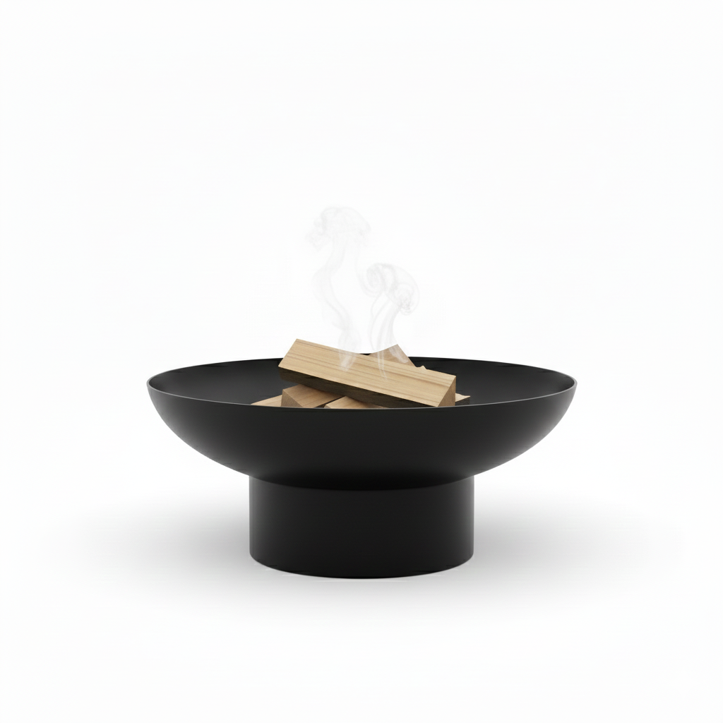 Iron Fire Pit Bowl – Black Outdoor Fire Pit for Garden, Patio & Backyard