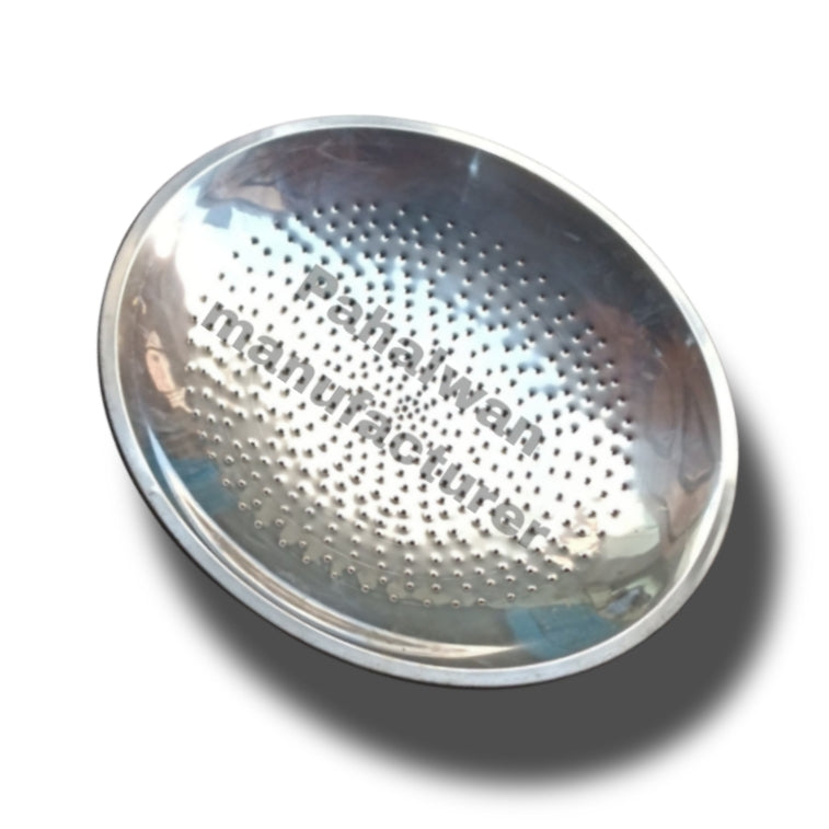 Stainless Steel Perforated Jhara Plate / Strainer Plate – Heavy Duty Commercial Use