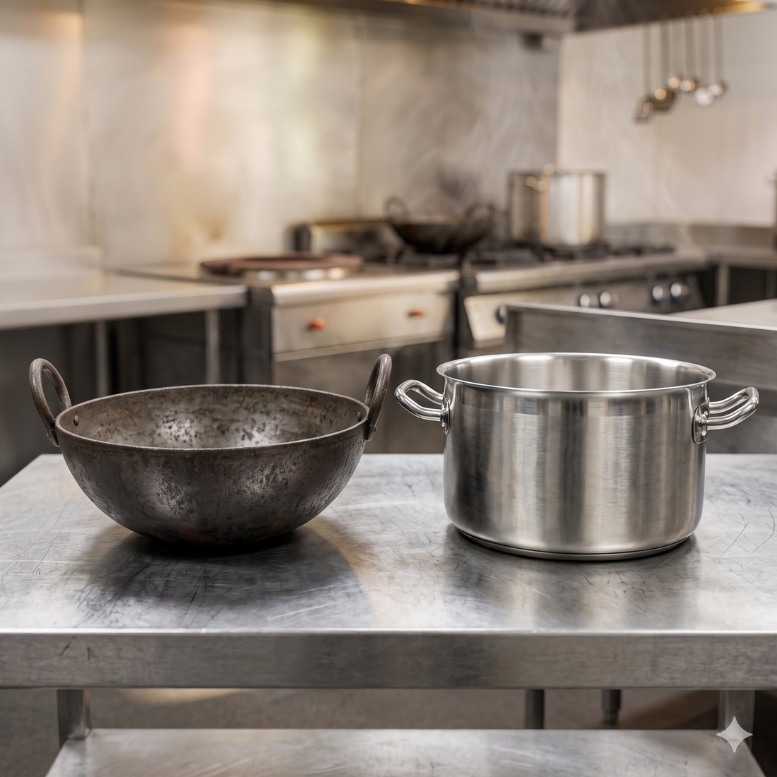 Iron vs Stainless Steel for Commercial Cooking