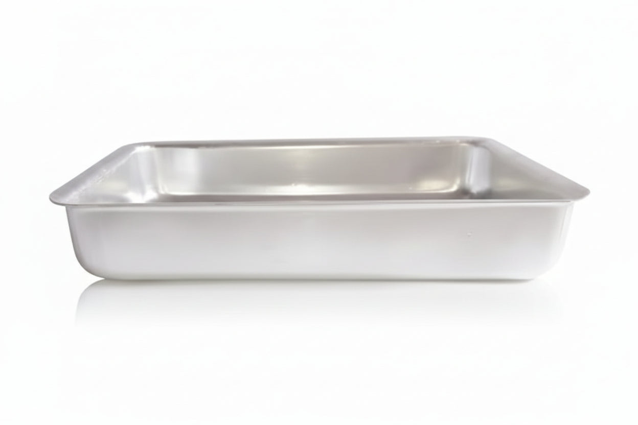 Moulders Aluminium Deep 5 Tray Set – Heavy-Duty Rasgulla & Rasmalai Baking Tray (Silver)