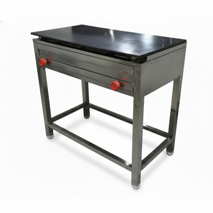 Double burner stainless steel Dosa Bhatti