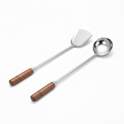 Stainless Steel Ladle & Spatula Set – 2 Piece Kitchen Tool Set