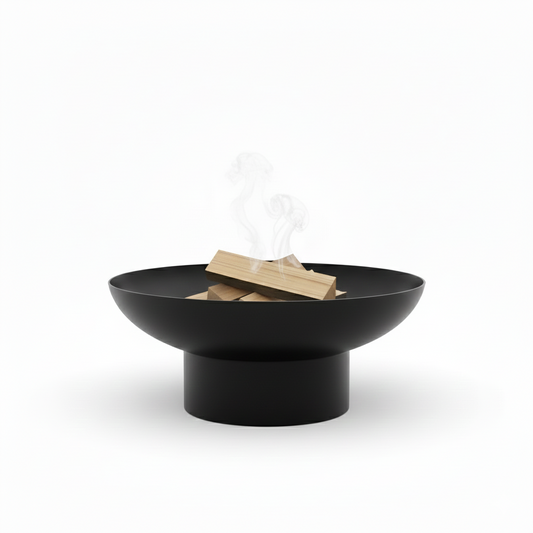 Iron Fire Pit Bowl – Black Outdoor Fire Pit for Garden, Patio & Backyard