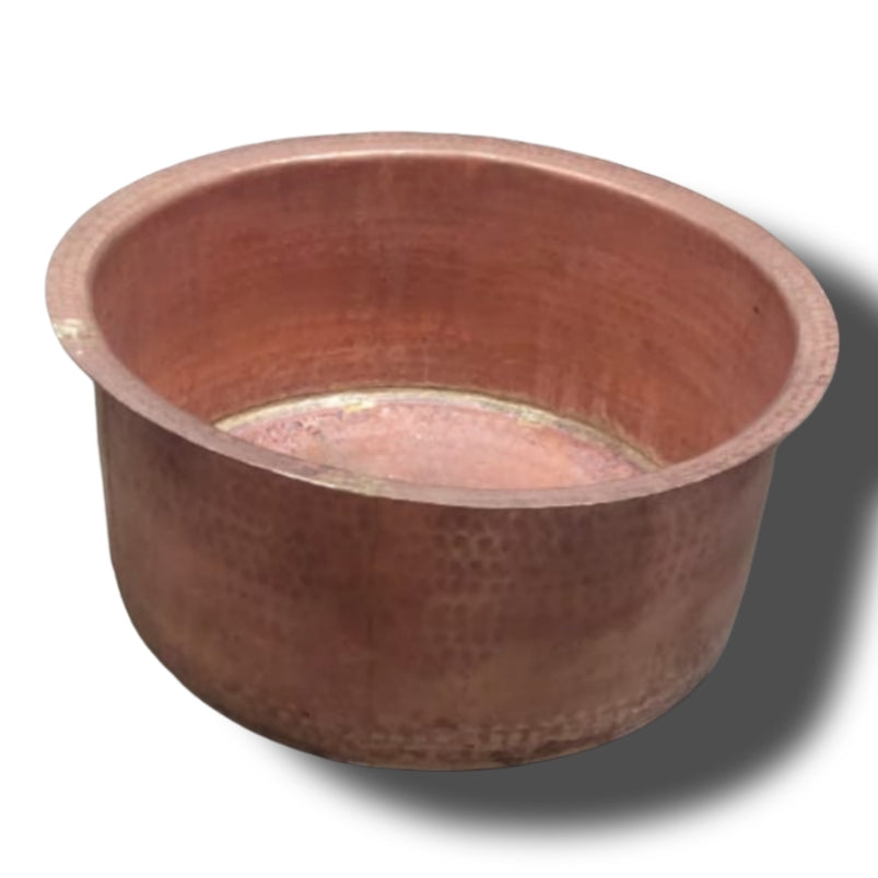 Heavy-duty copper Bhagona cooking pot