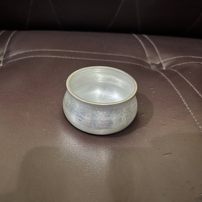 Handcrafted Silver Plated Brass Chutney Bowl | Mini Condiment Katori & Dip Bowl