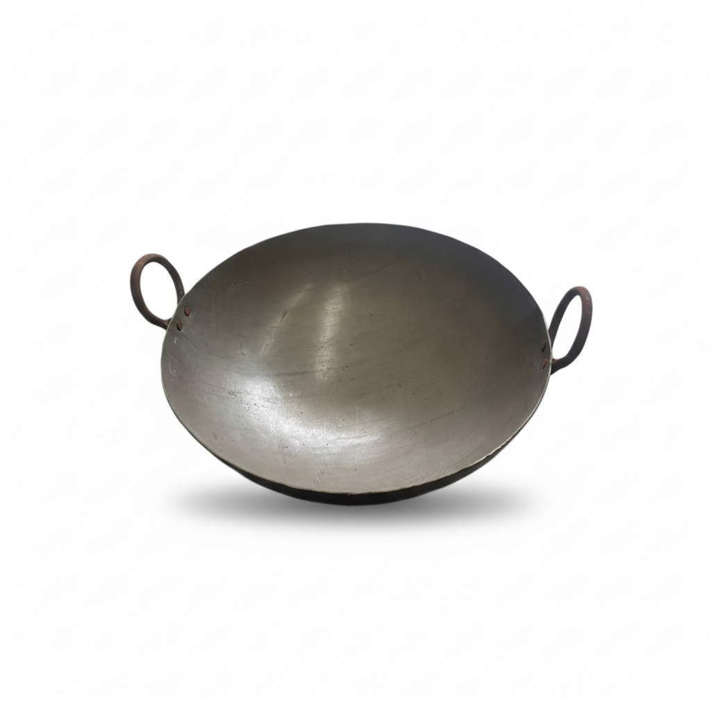 Iron White Single Piece Kadai