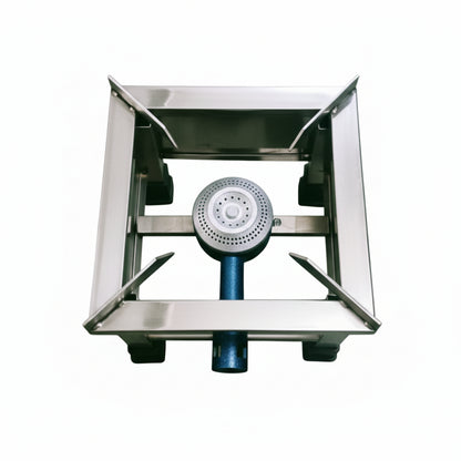 Single Burner Gas Chulha – Stainless Steel Body | Home & Commercial Kitchen