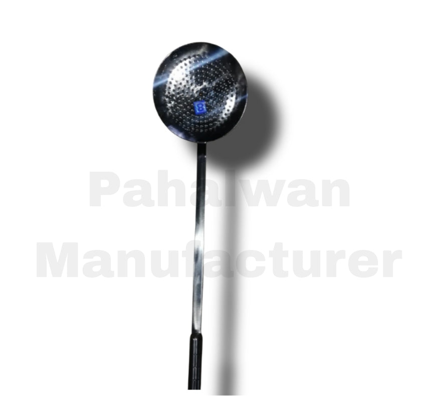 Professional Stainless Steel Skimmer (Jhara) with Long Handle