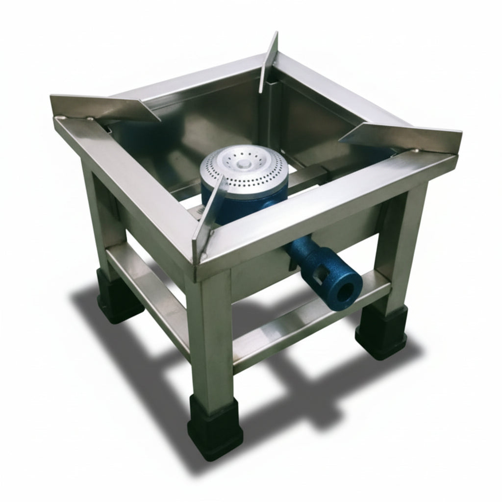 Single Burner Gas Chulha – Stainless Steel Body | Home & Commercial Kitchen