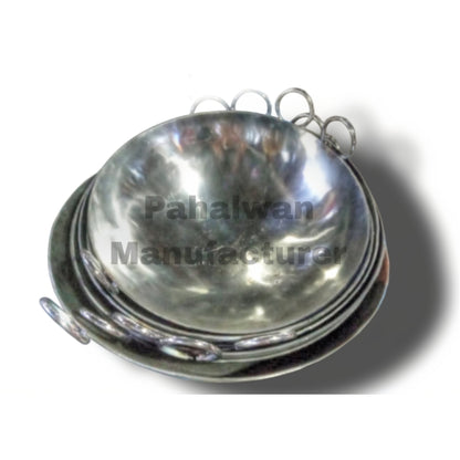 Heavy-Duty Steel Commercial Kadai with Side Handles (Magnet Kadai)
