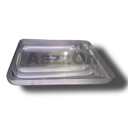 Counter Aluminium Tray Set – Heavy-Duty Display & Serving Trays (Silver)