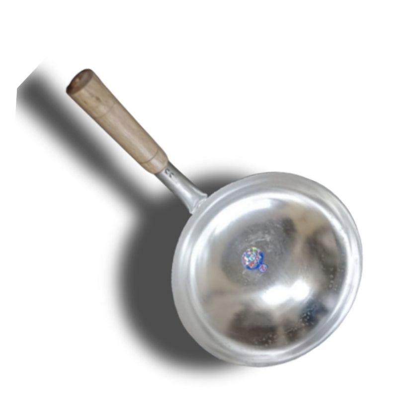 Iron Chinese Kadai (Wok) with Wooden Handle – Heavy-Duty Commercial Wok