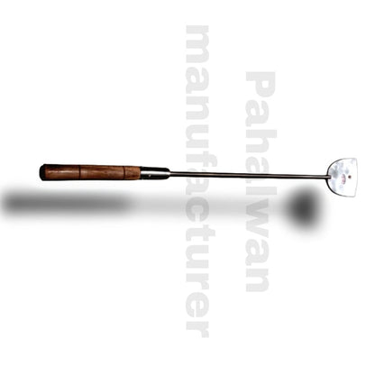Stainless Finish Steel Palta with Heat-Resistant Wooden Handle