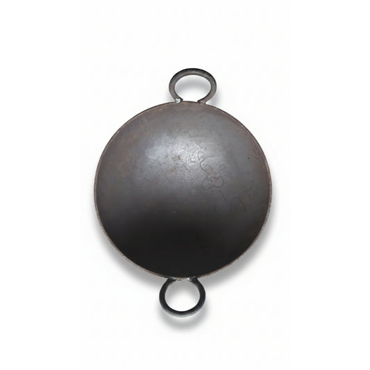 Black Iron Single Piece Kadai – Heavy-Duty Traditional Cooking Kadai