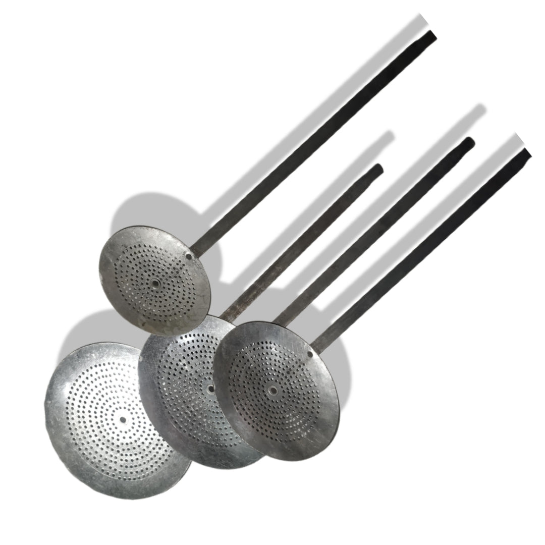 Iron Oil Jhara / Oil Poniya & Pona – Heavy-Duty Perforated Strainer