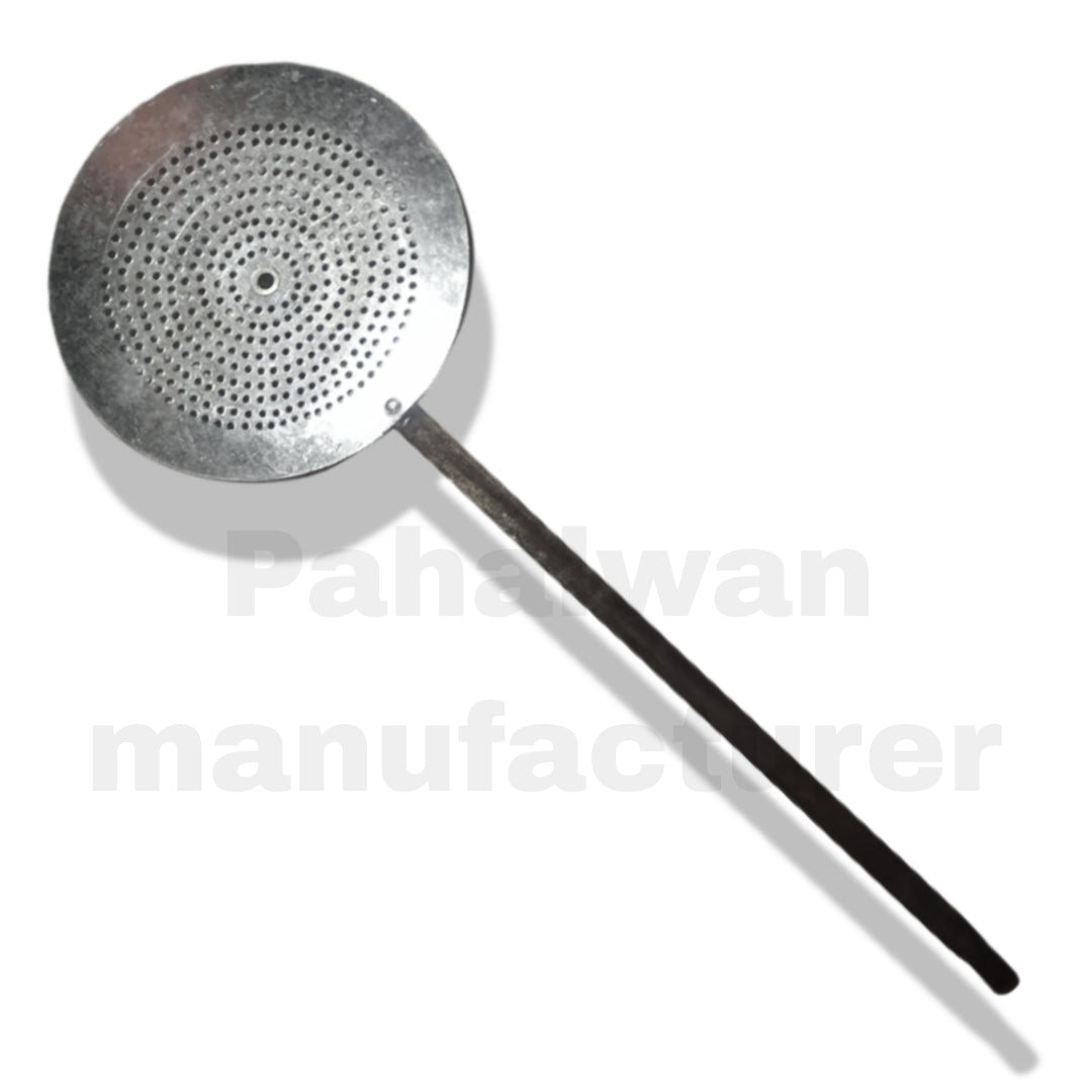 Iron Oil Jhara / Oil Poniya & Pona – Heavy-Duty Perforated Strainer