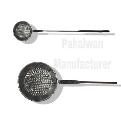 Gol Dandi Iron Poniya – Heavy-Duty Iron Oil Strainer for Deep Frying