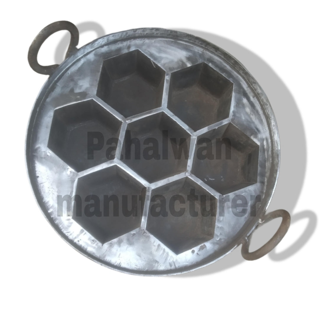 Fixed Hexagonal Ghewar Tawi – Heavy-Duty Iron Ghewar Making Tawa | By Pahalwan Manufacturer