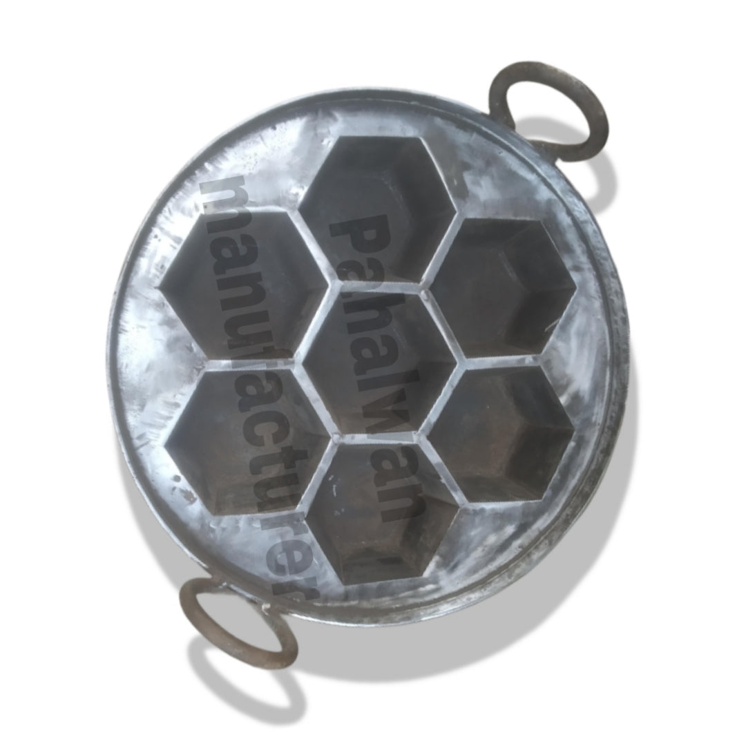 Fixed Hexagonal Ghewar Tawi – Heavy-Duty Iron Ghewar Making Tawa | By Pahalwan Manufacturer