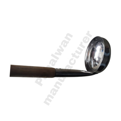 Stainless Steel Ladle (Dori & Dabbu) with Wooden Handle | Halwai & Kitchen Use