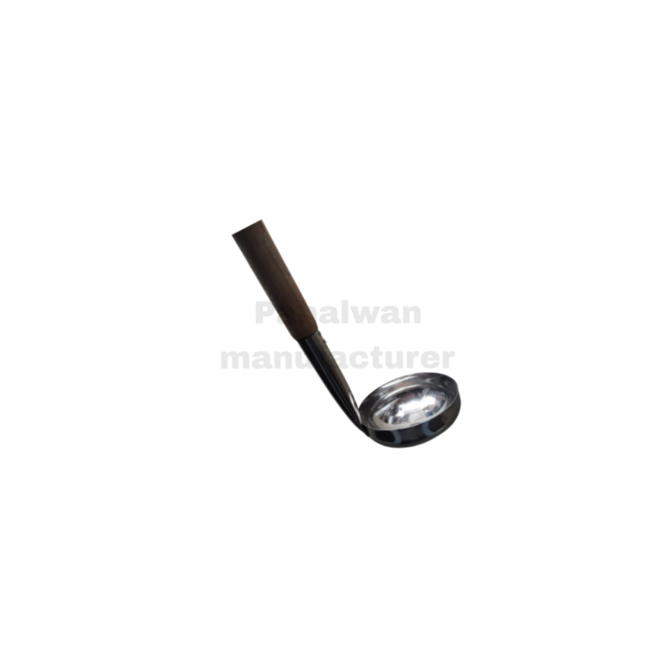 Stainless Steel Ladle (Dori & Dabbu) with Wooden Handle | Halwai & Kitchen Use