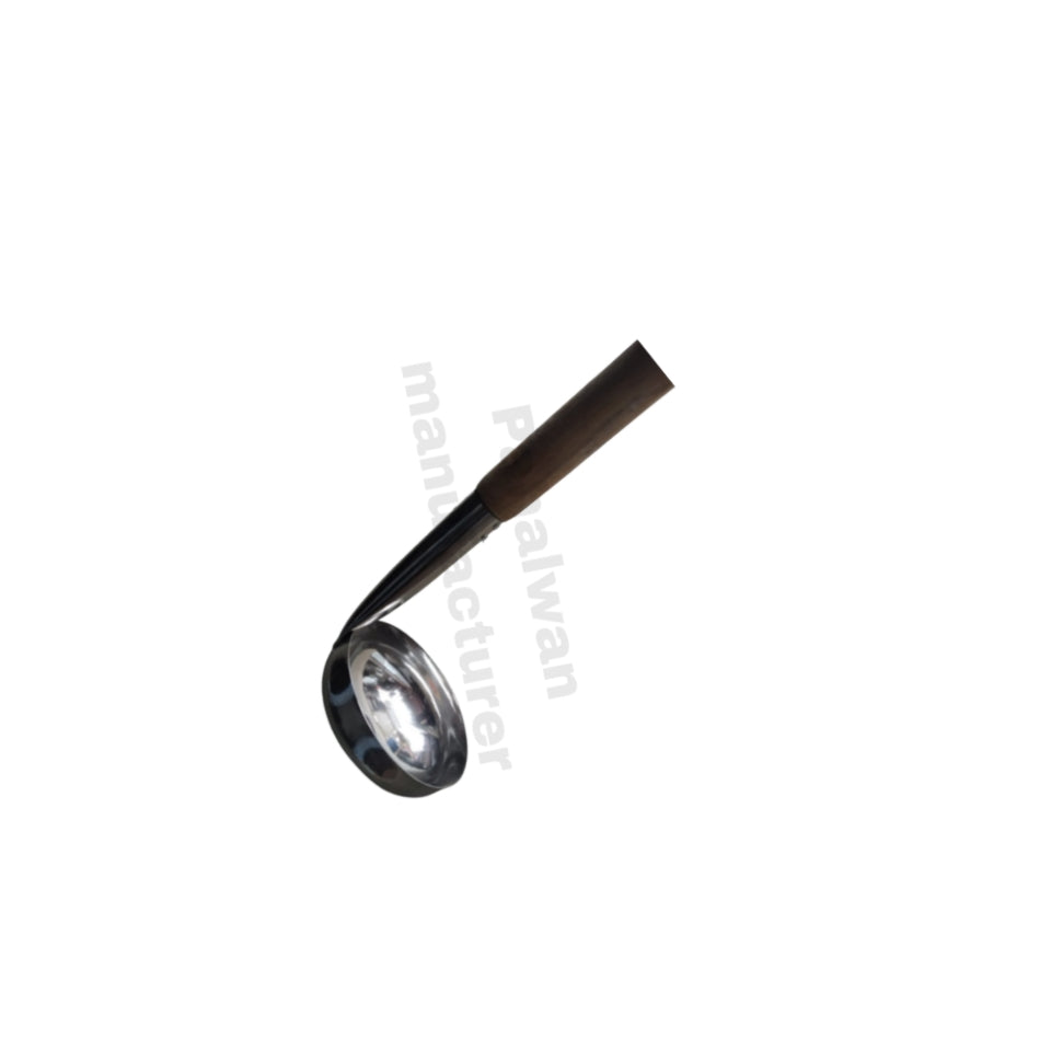 Stainless Steel Ladle (Dori & Dabbu) with Wooden Handle | Halwai & Kitchen Use