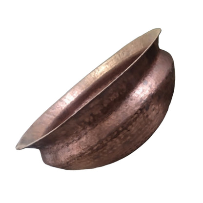 Traditional Hammered Copper Degchi | Wide-Mouth Handi for Halwai & Commercial Kitchens