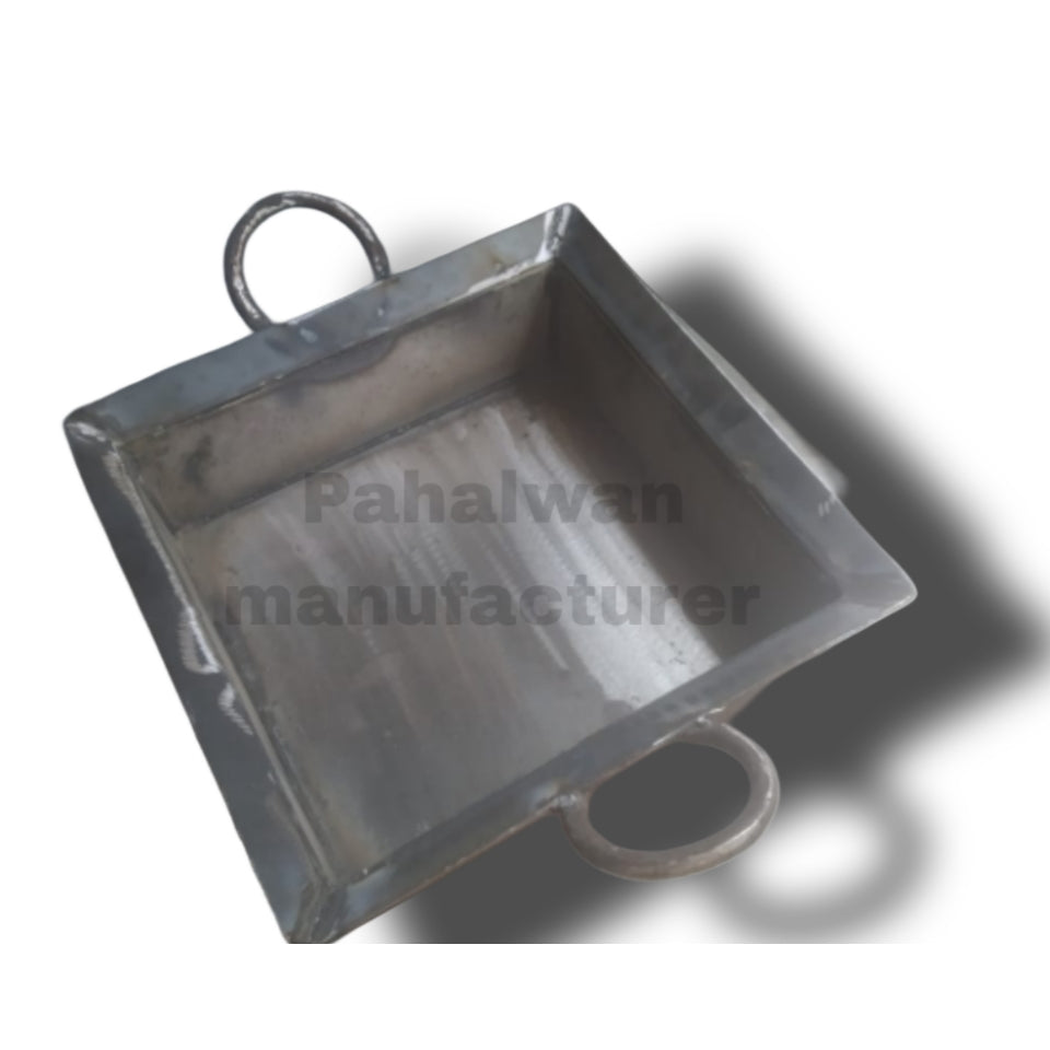 Square Ghewar Tawi / Jalebi Tawi – Heavy-Duty Traditional Indian Sweet Making Pan