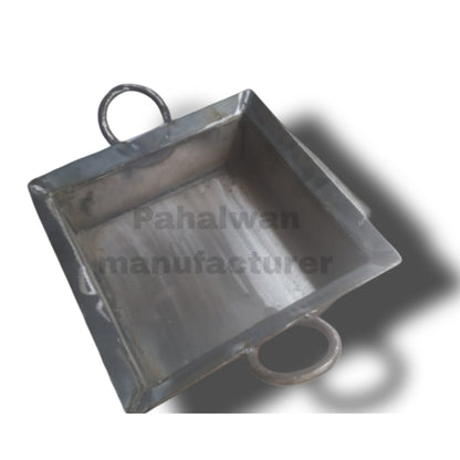Square Ghewar Tawi / Jalebi Tawi – Heavy-Duty Traditional Indian Sweet Making Pan