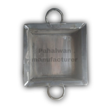 Square Ghewar Tawi / Jalebi Tawi – Heavy-Duty Traditional Indian Sweet Making Pan