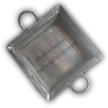 Square Ghewar Tawi / Jalebi Tawi – Heavy-Duty Traditional Indian Sweet Making Pan