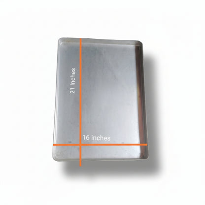 Aluminium Burfi Making Tray – 21 × 16 Inches | Heavy-Duty Sweet Tray