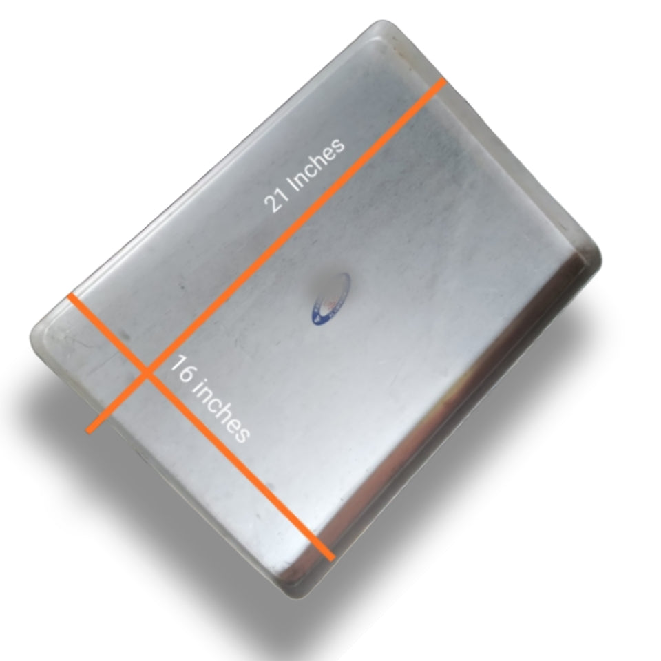 Aluminium Burfi Making Tray – 21 × 16 Inches | Heavy-Duty Sweet Tray