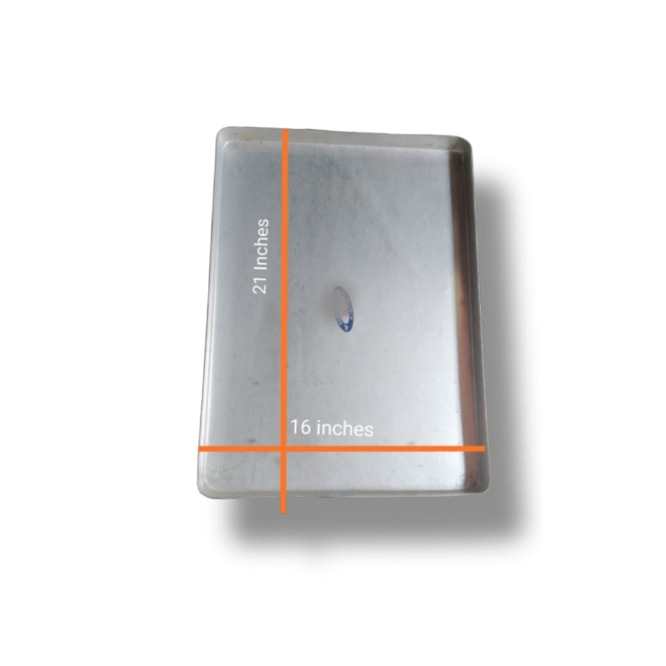 Aluminium Burfi Making Tray – 21 × 16 Inches | Heavy-Duty Sweet Tray