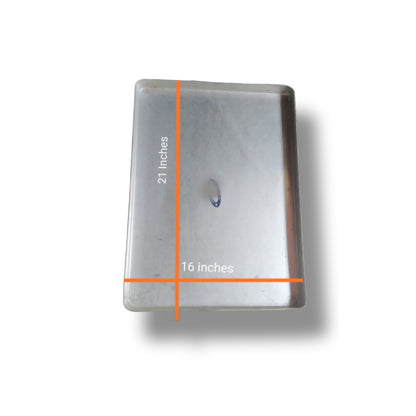 Aluminium Burfi Making Tray – 21 × 16 Inches | Heavy-Duty Sweet Tray