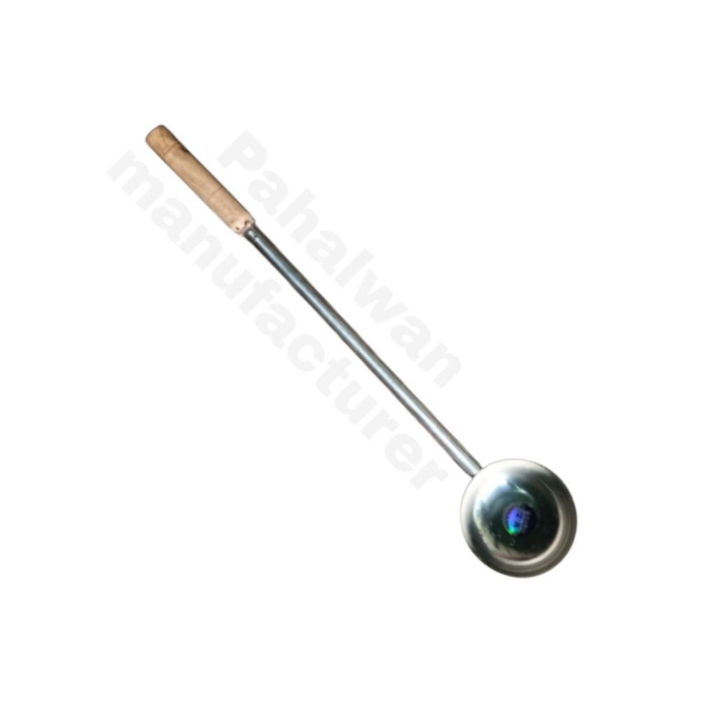 Commercial Stainless Steel Dabbu / Dori – Heavy Duty Ladle for Catering & Halwai Use