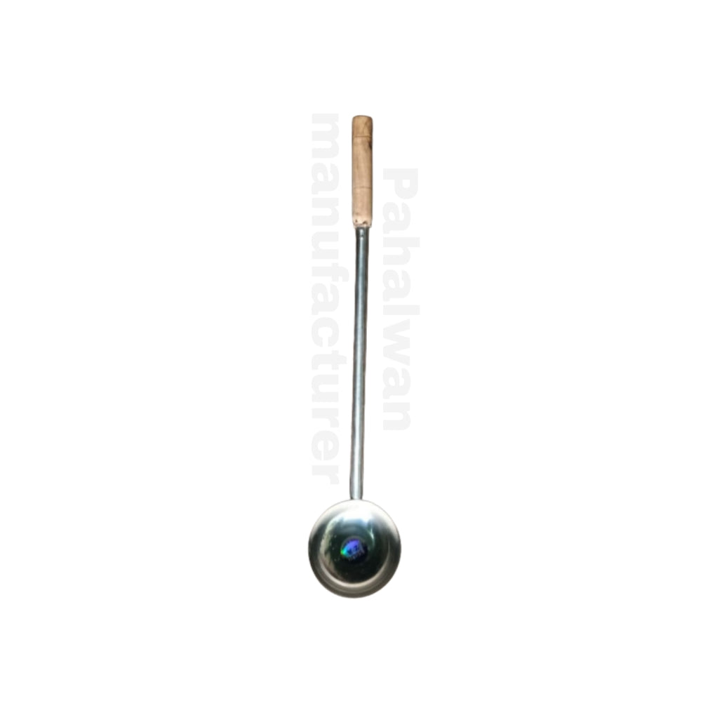 Commercial Stainless Steel Dabbu / Dori – Heavy Duty Ladle for Catering & Halwai Use