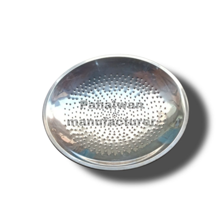 Stainless Steel Perforated Jhara Plate / Strainer Plate – Heavy Duty Commercial Use