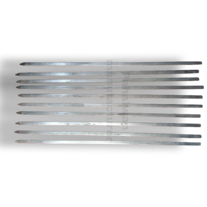 BBQ Steel Kabab Seekh Skewers – Set of 10 Heavy Duty Tandoori & BBQ Skewers