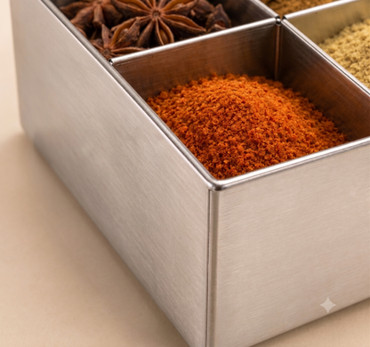 Spice BoxStainless steel 6-compartment Masala Dani