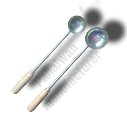 Stainless steel Dabbu with wooden handle