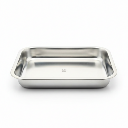 Steel serving tray for sweets