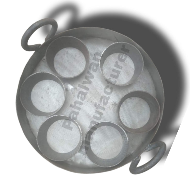 Traditional Rajasthani Ghewar Tawi with round moulds