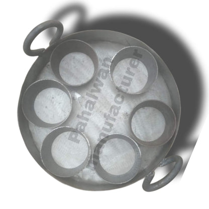 Traditional Rajasthani Ghewar Tawi with round moulds